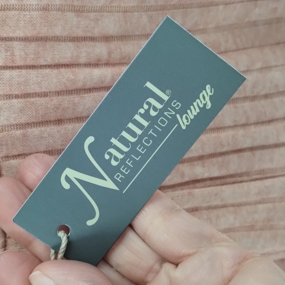 Natural Reflections Rib Wide Leg Crop Pants peach color size large with pockets - Picture 6 of 8